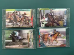 [SC] mc120 Thoroughbred Horse Collection Twin Wafers 2R Gold Foil Sign Card 4 - Image 1