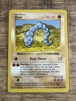 Onix 56/102 1999 Base Set Shadowless Pokemon Card 🔥 - Image 1