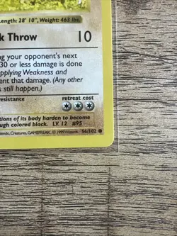Onix 56/102 1999 Base Set Shadowless Pokemon Card 🔥 - Image 4