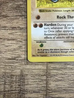 Onix 56/102 1999 Base Set Shadowless Pokemon Card 🔥 - Image 5