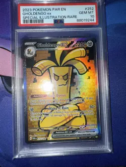 Gholdengo EX 252/182 Paradox Rift Sir Holo Pokemon Card PSA 10 Gem Mint - Image 1
