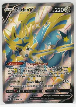 Zacian V SWSH292 & Zamazenta V SWSH293 Black Star Promo Pokemon Card TCG NM - Image 1