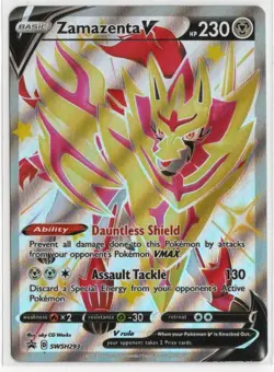 Zacian V SWSH292 & Zamazenta V SWSH293 Black Star Promo Pokemon Card TCG NM - Image 2