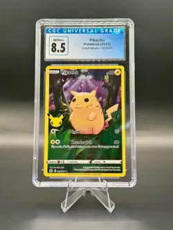 Pikachu 005/025 Full Art Celebrations Graded CGC 8.5 NM/Mint+ Pokemon 2021 Card - Image 1