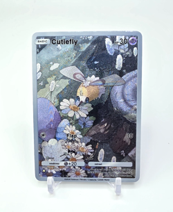 Custom Textured Holo Foil Cutiefly Pokemon Card READ DESCRIPTION BELOW - Image 1
