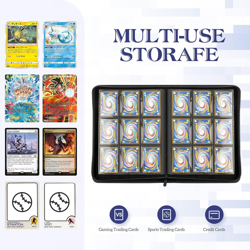 Trading Card Binder, 9 Side Loading Pocket Card Album Hold up to 540 Cards, Zipp - Image 5