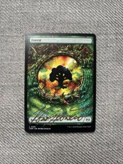 MTG 2025 Ron Spencer Signed Dragon Eye Forest Tarkir: Dragonstorm Near Mint - Image 1