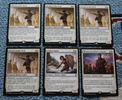 MTG 6x Rare White Human Soldier Mentor of the Meek, Hanweir Militia Captain - Image 1