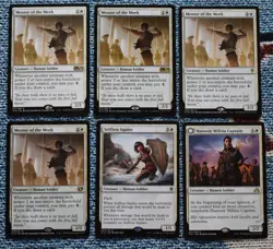 MTG 6x Rare White Human Soldier Mentor of the Meek, Hanweir Militia Captain - Image 2