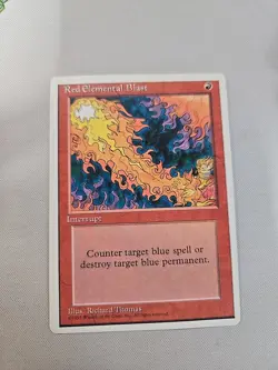 Red Elemental Blast English Alternate 4th Edition 4ED mtg NM- - Image 1