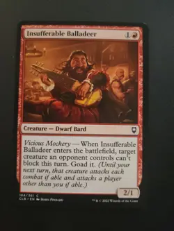 Insufferable Balladeer #184 Battle Baldur's Gate MTG Combine Ship 1-10 4.88 - Image 1
