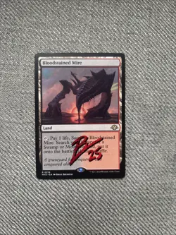 MTG Bruce Brenneise Signed Bloodstained Mire Modern Horizons 3 Near Mint - Image 1