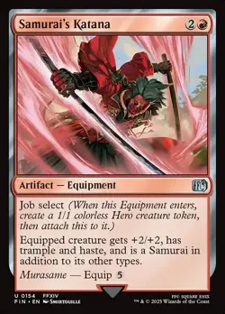 Samurai's Katana Final Fantasy Uncommon MTG Pack Fresh - Image 1