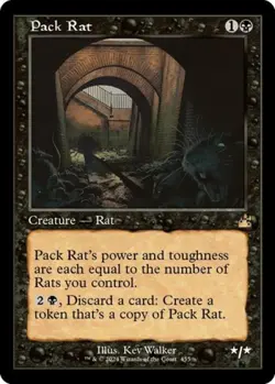 Pack Rat (Retro Frame) - Near Mint MTG Ravnica Remastered - Image 1