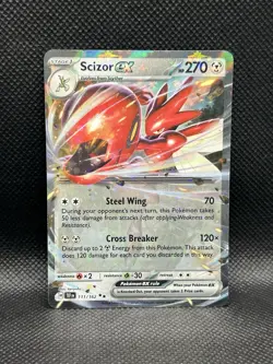 Scizor ex 111/162 DOUBLE RARE HOLO Temporal Forces Pokemon English Foil Sv05 - Image 1