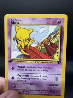 Pokemon TCG Abra 49/82 Team Rocket 1st Edition Vintage WOTC LP/NM - Image 3