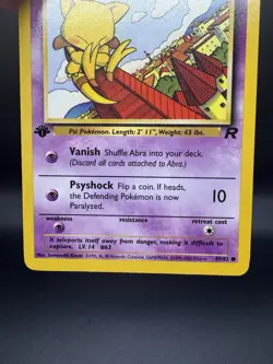 Pokemon TCG Abra 49/82 Team Rocket 1st Edition Vintage WOTC LP/NM - Image 4