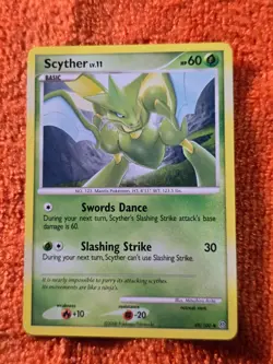 2008 Pokemon Diamond and Pearl Stormfront #49 Scyther, U, NF/H, cd8 - Image 1