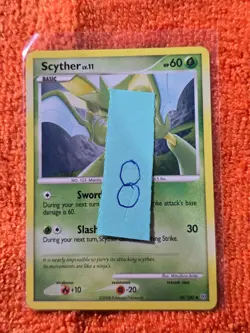 2008 Pokemon Diamond and Pearl Stormfront #49 Scyther, U, NF/H, cd8 - Image 3