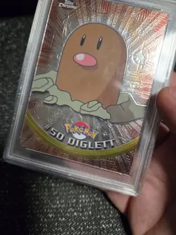 PSA 10 2000 Pokemon Game Topps Chrome Diglett TV Rare Base Series 1 GEM MINT 50 - Image 4