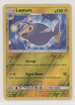 Lanturn Reverse Foil Pokemon Sun & Moon Lost Thunder #74 - Image 1