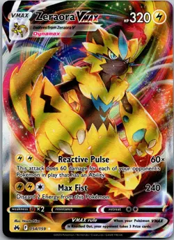 Zeraora VMAX 054/159 Pokemon TCG Crown Zenith Ultra Rare NM - Image 1