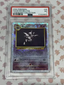 2002 POKEMON LEGENDARY COLLECTION #46 HAUNTER-REVERSE FOIL PSA 7 - Image 1