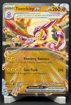 Pokemon Toxtricity ex #100/182 SV04: Paradox Rift Double Rare Holo NM 2023 - Image 1