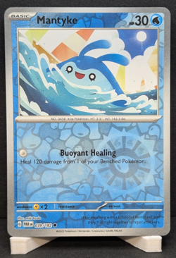 Pokemon Mantyke #039/182 SV04: Paradox Rift Reverse Holo NM 2023 - Image 1