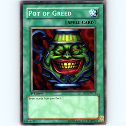 Yugioh Pot Of Greed SD2-EN017 1st Edition Common - LP 💎 - Image 1