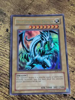 Yugioh Blue Eyes White Dragon LOB-001 Ultra Rare VLP Original - Image 1