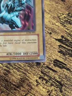 Yugioh Blue Eyes White Dragon LOB-001 Ultra Rare VLP Original - Image 4