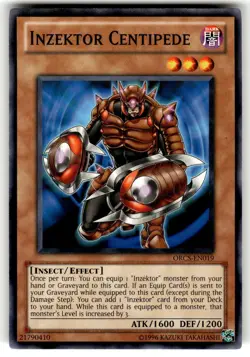 YuGiOh Order of Chaos Card ORCS-EN019 C Inzektor Centipede - Image 1