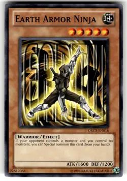 YuGiOh Order of Chaos Card ORCS-EN016 C Earth Armor Ninja - Image 1