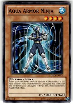 YuGiOh Order of Chaos Card ORCS-EN015 C Aqua Armor Ninja - Image 1