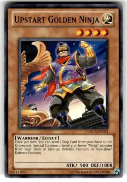 YuGiOh Order of Chaos Card ORCS-EN031 C Upstart Golden Ninja - Image 1