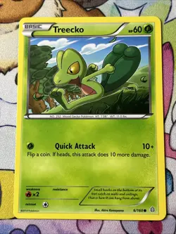 Treecko - 6/160 - Pokemon Primal Clash XY Rare Holo Card LP - Image 1