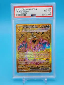 Pokemon 2023 Charizard EX Obsidian Flames Hyper Rare Holo Card 228/197 PSA 8 - Image 3