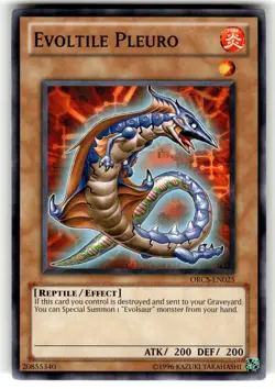YuGiOh Order of Chaos Card ORCS-EN025 C Evoltile Pleuro - Image 1