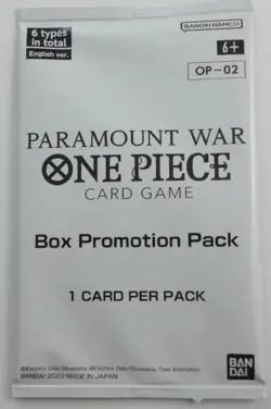 One Piece Trading Card Game TCG Paramount War Box Promotion Pack OP-02 - Image 1