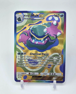Custom Textured Holo Foil MUK Pokemon Card Muk EX READ DESCRIPTION BELOW - Image 1