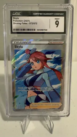 Skyla Shining Fates Full Art Card 72/72 Pokemon TCG CGC 9 - Image 1