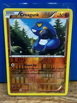 58/114 Croagunk - Steam Siege - Common Pokemon TCG Card Reverse Holo - Image 1