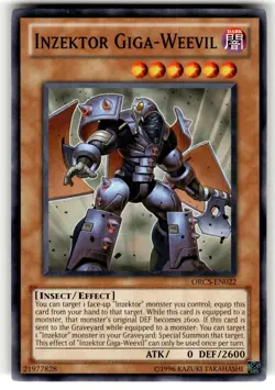 YuGiOh Order of Chaos Card ORCS-EN022 C Inzektor Giga-Weevil - Image 1