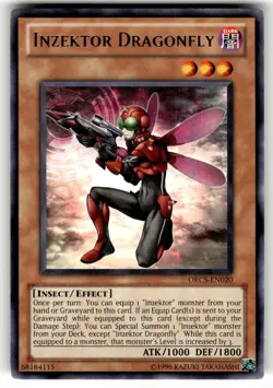 YuGiOh Order of Chaos Card ORCS-EN020 R Inzektor Dragonfly - Image 1