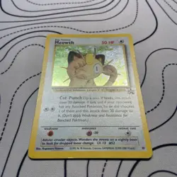 Pokemon WOTC Card - Meowth - Black Star Promo - Holo Rare - #10 - MP - Image 2
