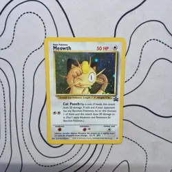 Pokemon WOTC Card - Meowth - Black Star Promo - Holo Rare - #10 - MP - Image 3