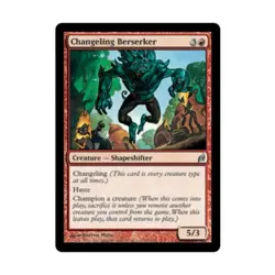 WOTC MtG Lorwyn Changeling Berserker (U) (Foil) EX - Image 1