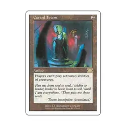 WOTC MtG 6th Ed Cursed Totem (R) EX - Image 1