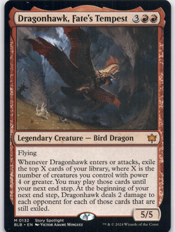Dragonhawk, Fate's Tempest [Bloomburrow] (BLB) [MTG] Magic the Gathering 132 - Image 1